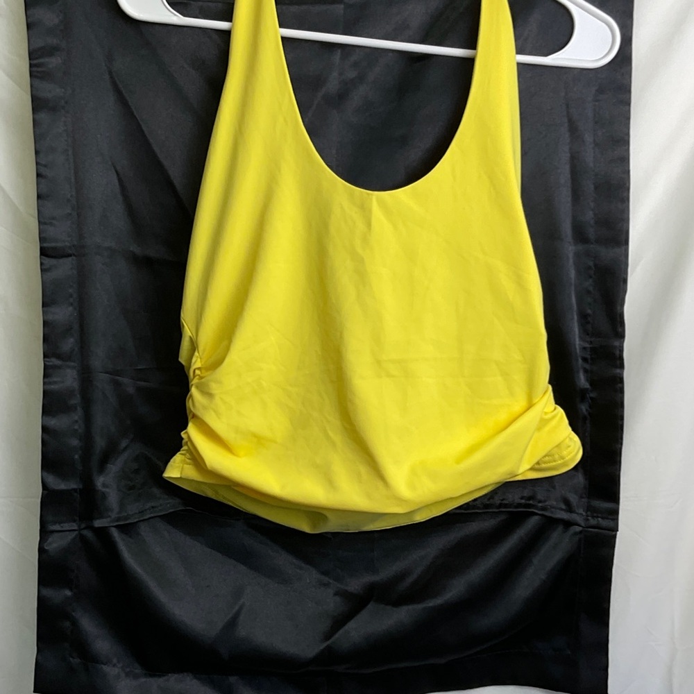 SHEIN Yellow Halter Top